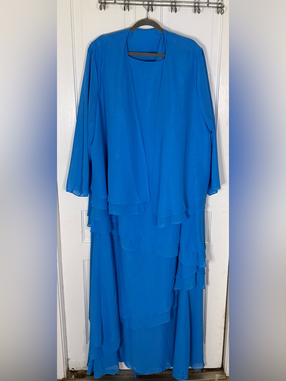 Wear Your Love Size 28 Blue Formal Gown Corset Back Jacket NWT